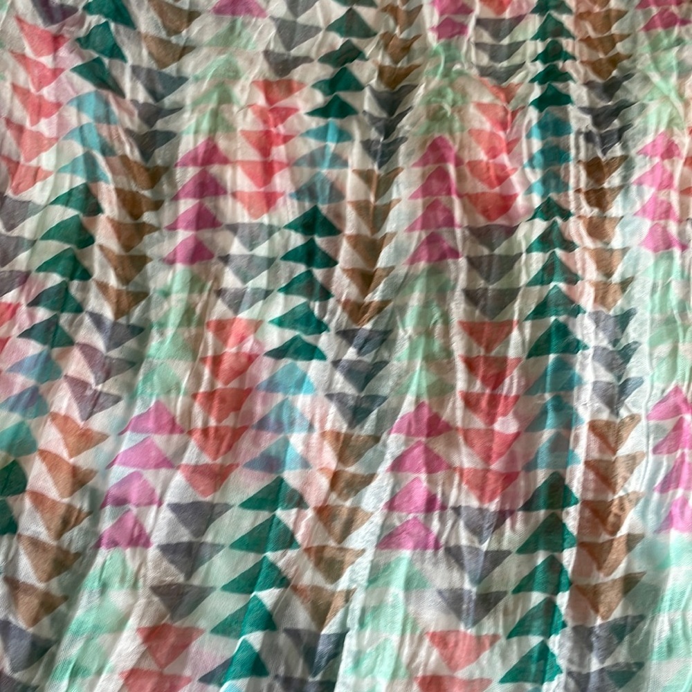 Pastel Triangle Print Infinity Scarf - Picture 3 of 4